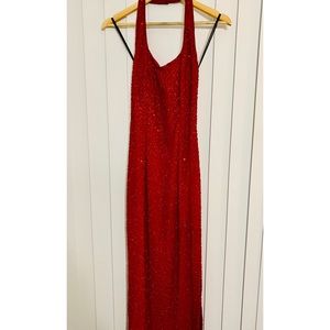 Red formal dress